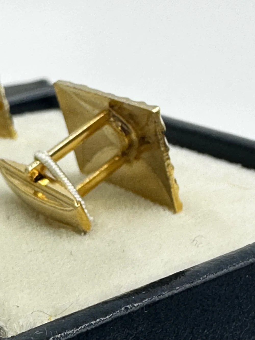 Sakowitz of Houston Goldtone Satin Finish Cufflinks
